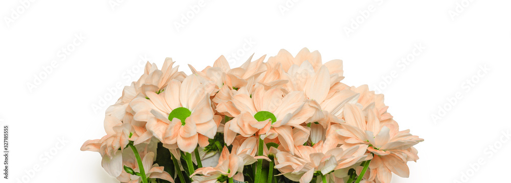 Lovely yellow orange flower bouquet present isolated Lovely yellow orange flower bouquet present isolated
