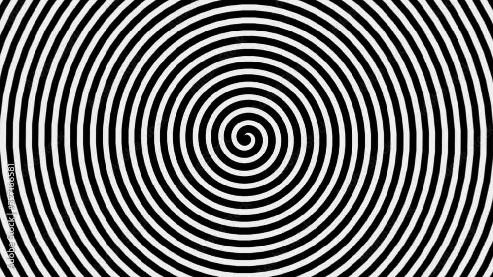 Hypnosis Spirals video, Optical illusions and constantly moving spiral pattern, Seamless loop 4K animation