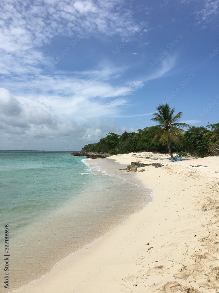 Fototapeta Beach impression on a Caribbean coast