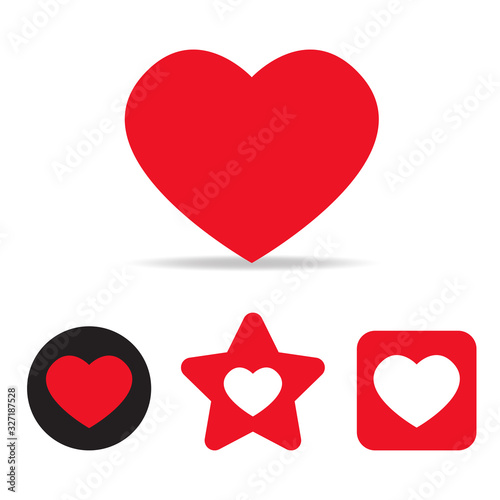 Heart Shape for love icon, vector design,Valentines Day