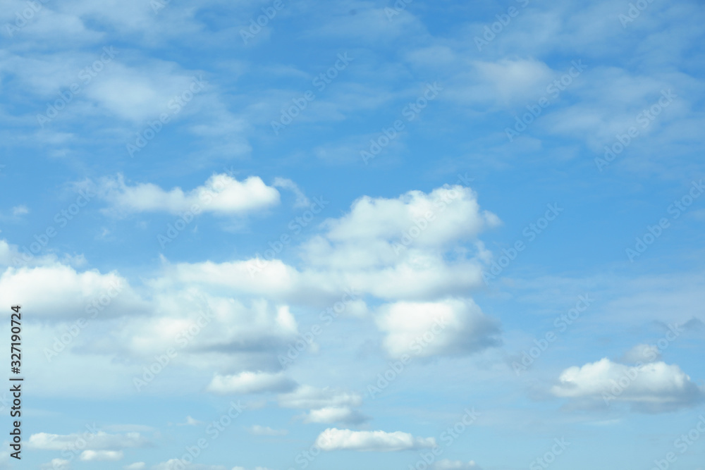 Beautiful blue sky with white clouds on sunny day Beautiful blue sky with white clouds on sunny day