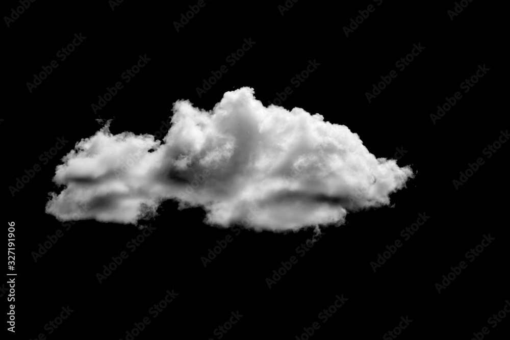 White clouds set with black background White clouds set with black background
