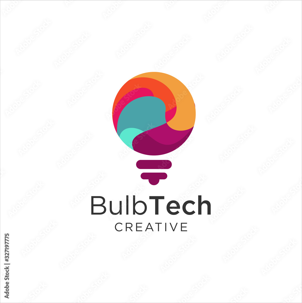 bulb tech logo icon . Bulb Logo Design Colorfull . Idea creative light bulb logo . Bulb digital logo technology Idea bulb tech logo icon . Bulb Logo Design Colorfull . Idea creative light bulb logo . Bulb digital logo technology Idea