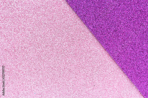 .Abstract background and texture of pink and purple gliter paper. space for text..