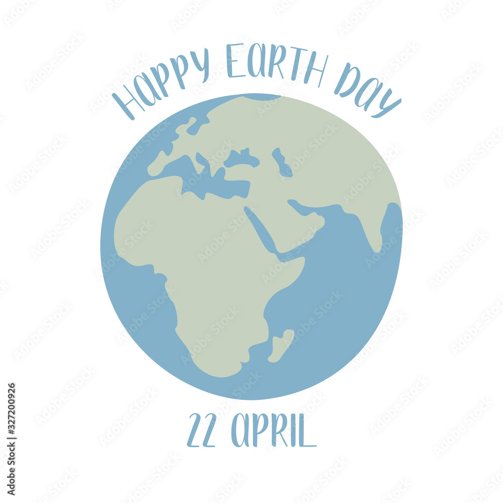 Happy Earth Day, environment safety celebration. Vector eco illustration. Perfect for print, social poster, ecology postcard, flyer Happy Earth Day, environment safety celebration. Vector eco illustration. Perfect for print, social poster, ecology postcard, flyer