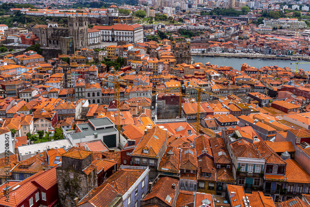 aerial view of Oporto