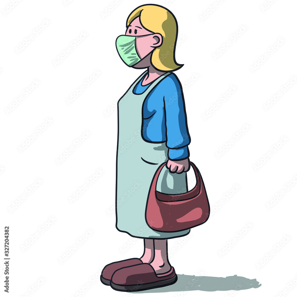 Fototapeta premium a nice character with protective mask