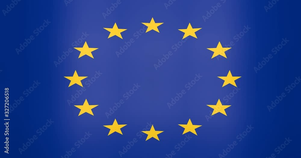 Waving Flag of Euro Zone Looping Background Waving Flag of Euro Zone Looping Background
