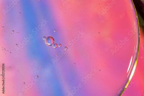 Mulit colored liquid oil bubbles photo