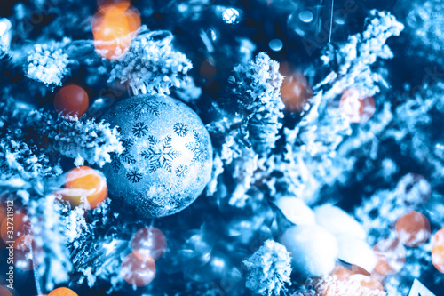 Christmas ball on the Christmas tree. © alurk