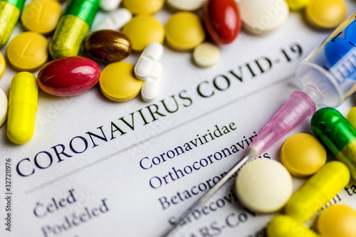 dangerous coronavirus Covid-19 virus in a laboratory - infection of 2019-nCoV virus.  Global pandemic risk due to coronavirus outbreak