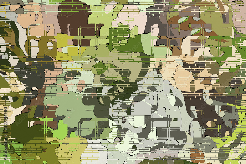 Fototapeta premium Abstraction paint- art drawing. Texture geometric- decorative template. Abstract background artwork