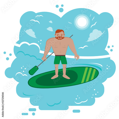 A man on a surf
