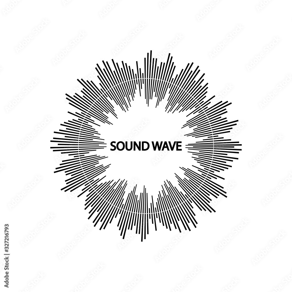 Fototapeta premium Sound waves vector illustration