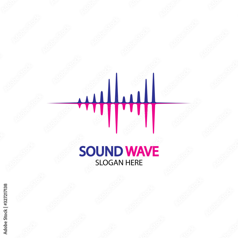 Sound waves vector illustration Sound waves vector illustration