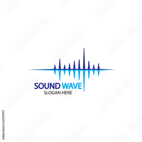 Sound waves vector illustration