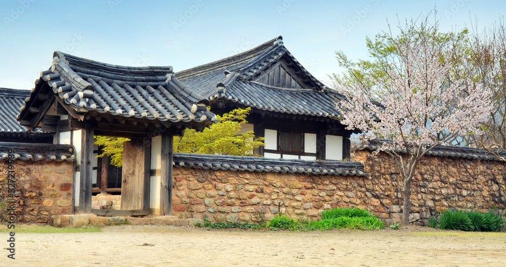 Naganeupseong Folk Village is located in Suncheon,  Jeollanam-do, South Korea