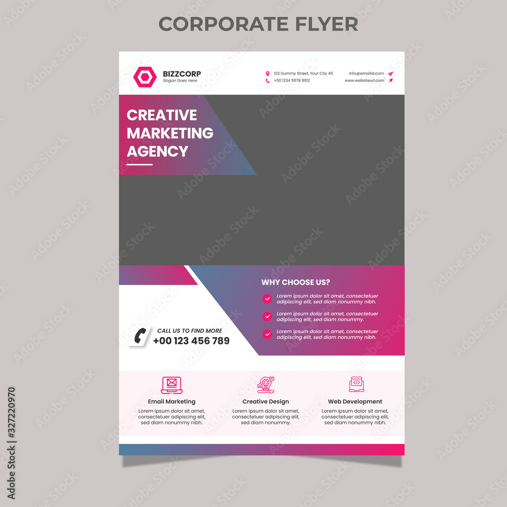 Corporate web banner or flyer template