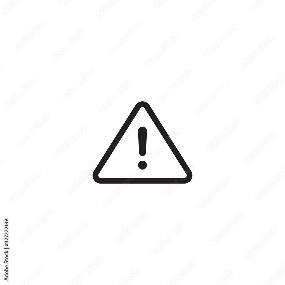 Danger warning vector Icon. Exclamation, alert symbol Illustration. Black warning sign. Danger warning vector Icon. Exclamation, alert symbol Illustration. Black warning sign.