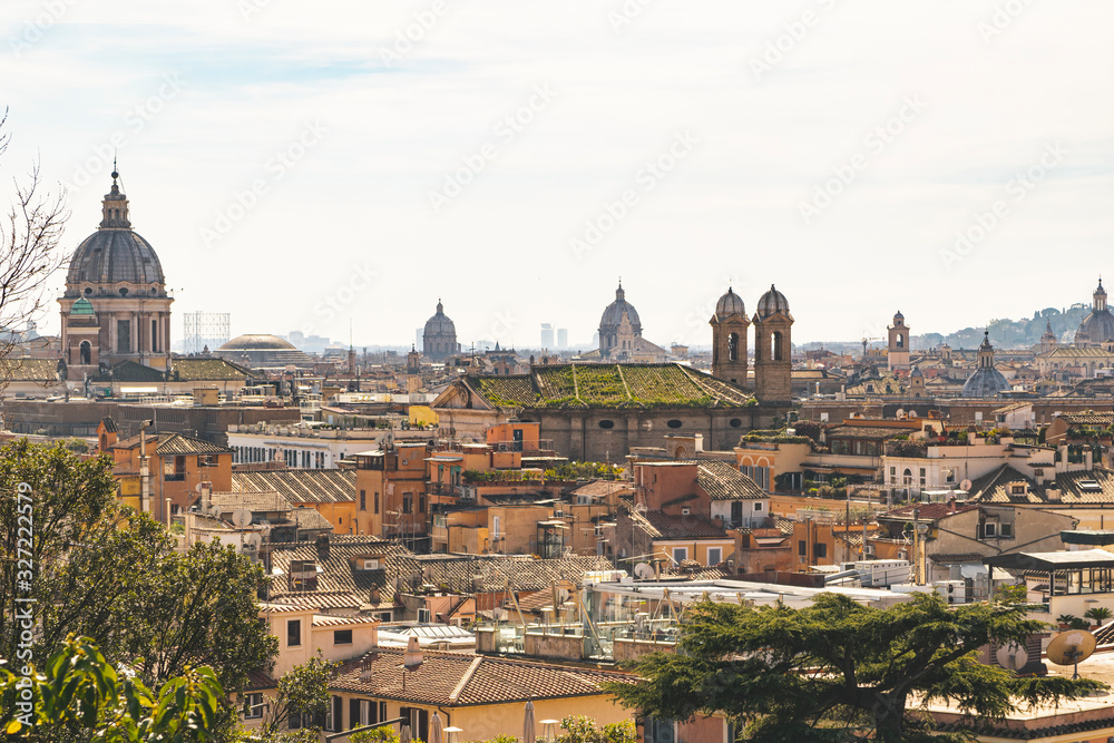 vistas de la ciudad de Roma desde las alturas