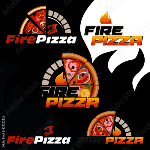delivery pizza logo oven advertisement