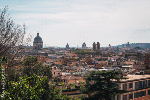 vistas de la ciudad de Roma desde las alturas