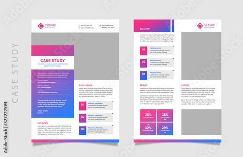 case study template with minimal design