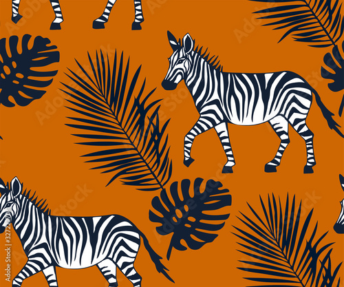 Vector background hand drawn exotic wild animals. Hand drawn ink illustration. Modern ornamental decorative background. Vector pattern. Print for textile, cloth, wallpaper, scrapbooking