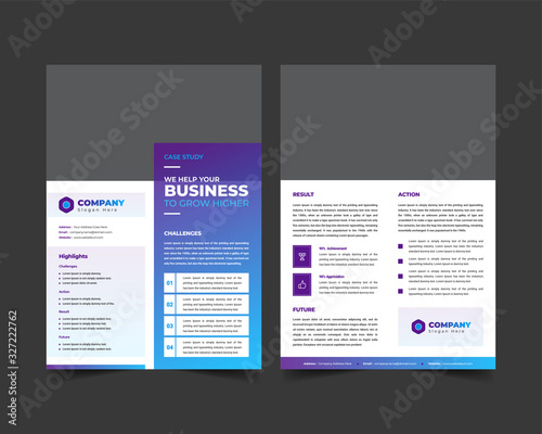 case study template with minimal design