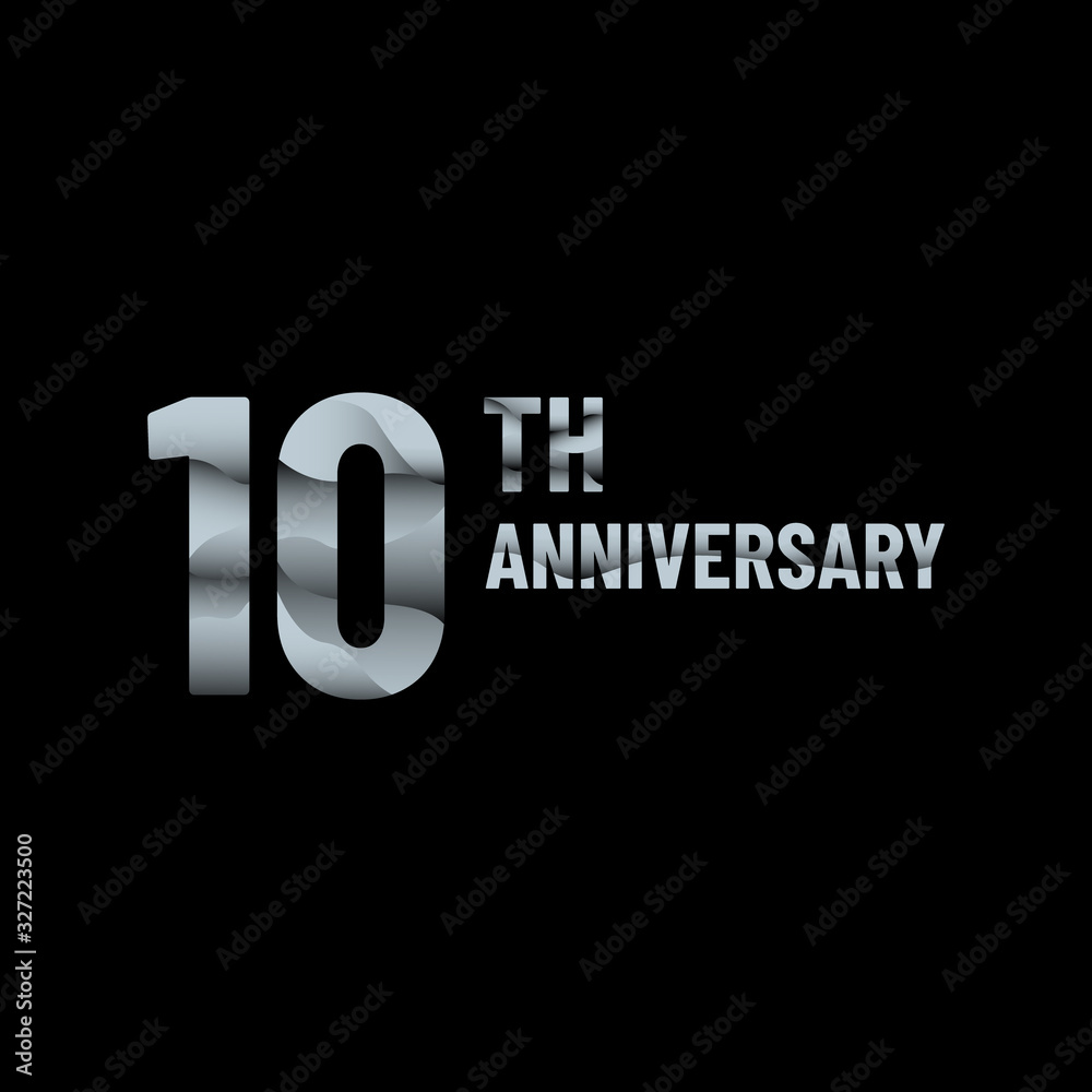 Paper cutting 10 year anniversary template design vector eps 10 Paper cutting 10 year anniversary template design vector eps 10
