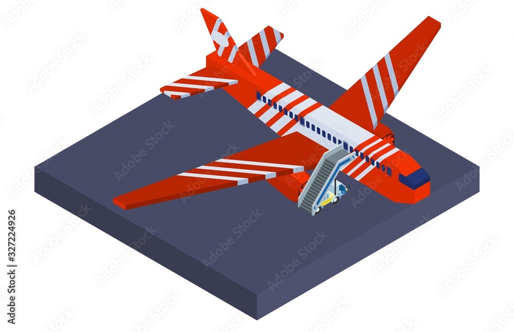 airplane isometric takeoff runway. new vector airplane isometric takeoff runway. new vector