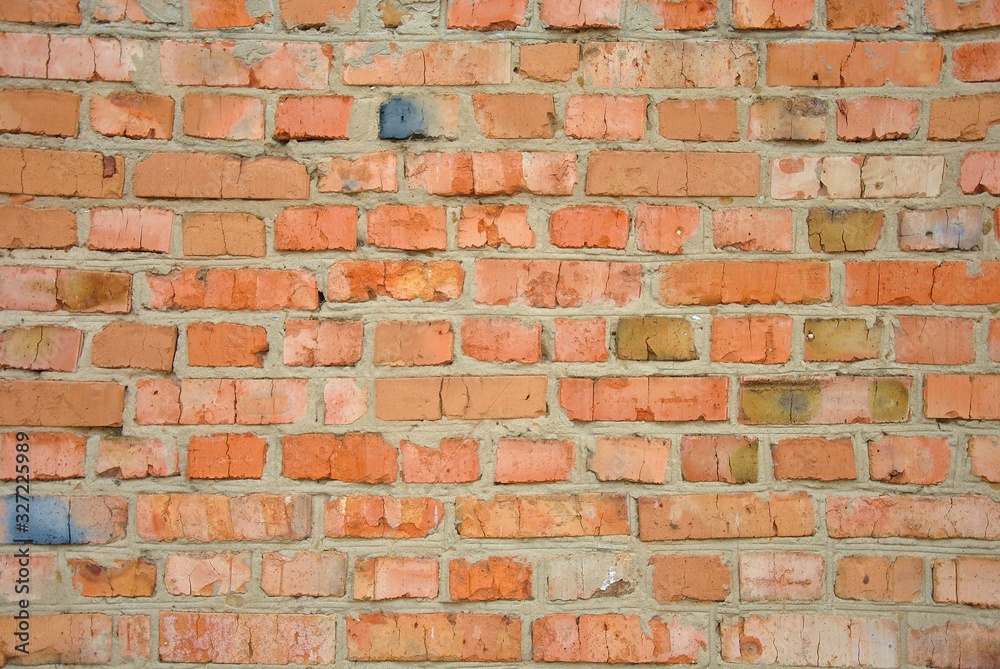 Naklejka premium old red brick wall background