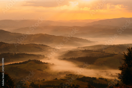 Beautiful view in the Carpathian mountains