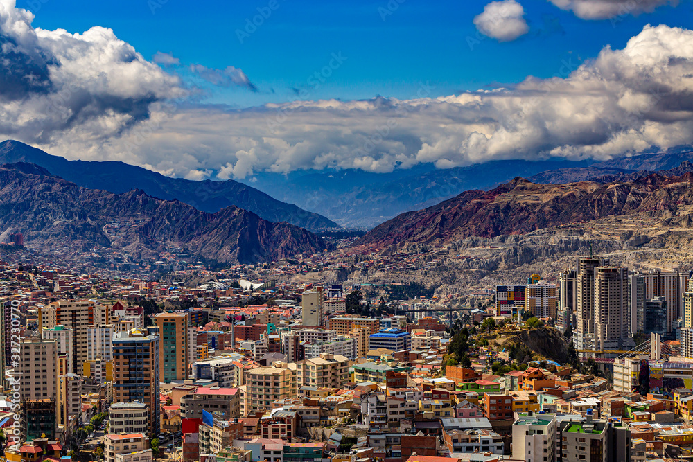 Bolivia La Paz National Capital Of Bolivia Skyline Of The City From Bolivia La Paz National Capital Of Bolivia Skyline Of The City From