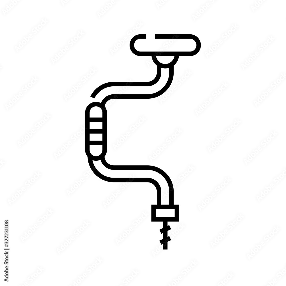 Pumbing pipe line icon, concept sign, outline vector illustration, linear symbol.