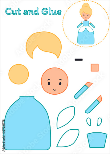 Cut and Glue Worksheet - Cinderella