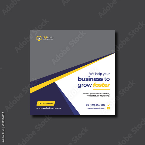 Corporate web banner or flyer social media post template