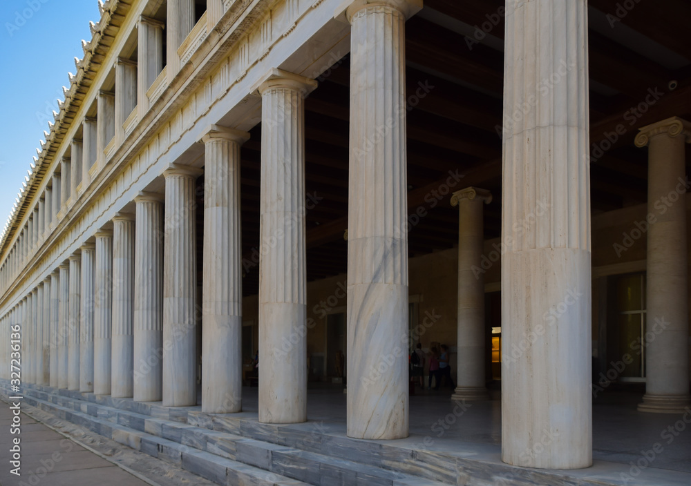 Stoa of Attalus, in the city of Athens, Greece Stoa of Attalus, in the city of Athens, Greece