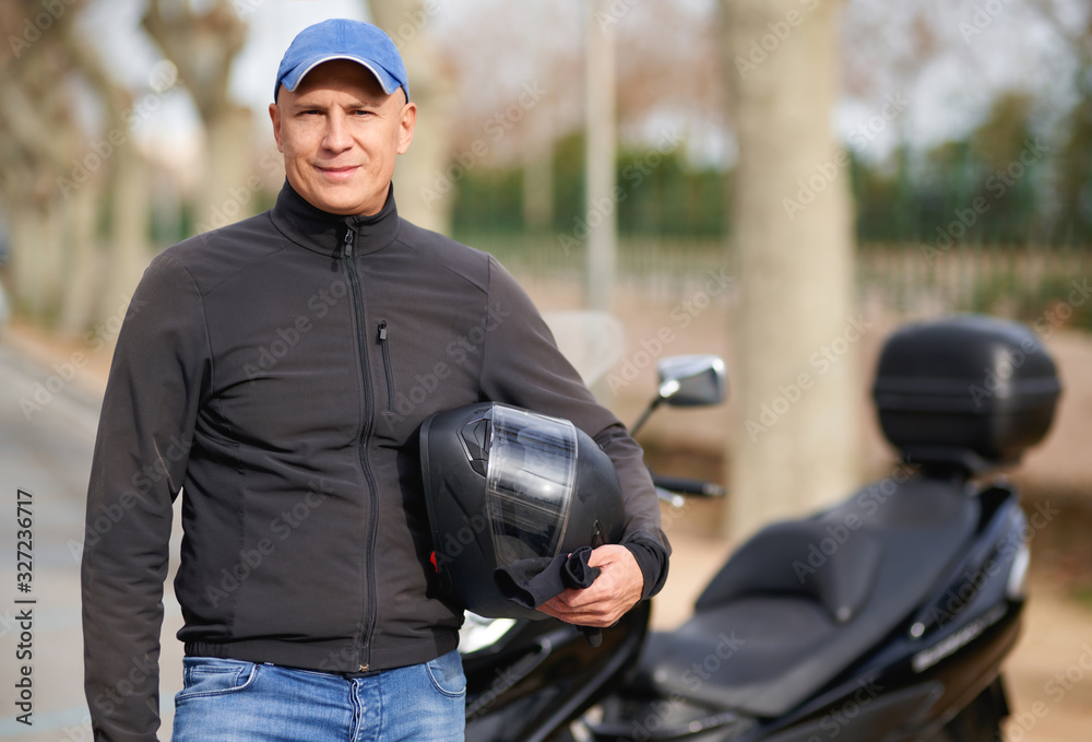 Handsome rider guy racer motorcycle. Handsome rider guy racer motorcycle.