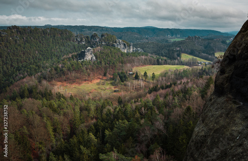 The Bastei bridge, Saxon Switzerland National Park, Germany