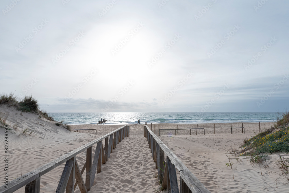 Playa El Palmar, perteneciente al municipio de Vejer de la Frontera, provincia de Cádiz, España.