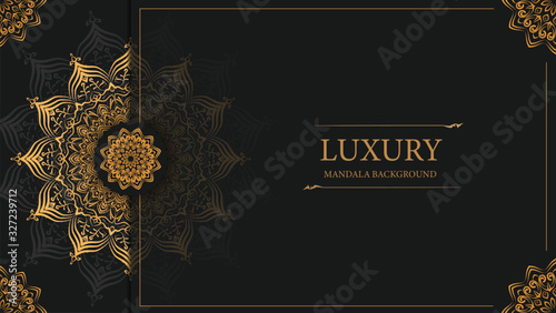Luxury mandala background with golden arabesque pattern arabic islamic design