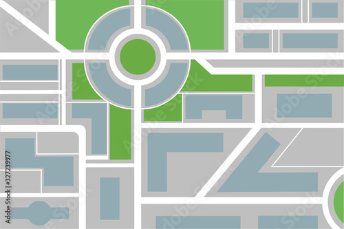 Editable vector sketch blueprint of a detailed generic street map without names