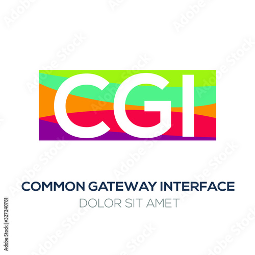 Creative colorful logo , CGI mean (common gateway interface) .