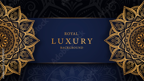 Luxury mandala background with golden arabesque pattern arabic islamic design