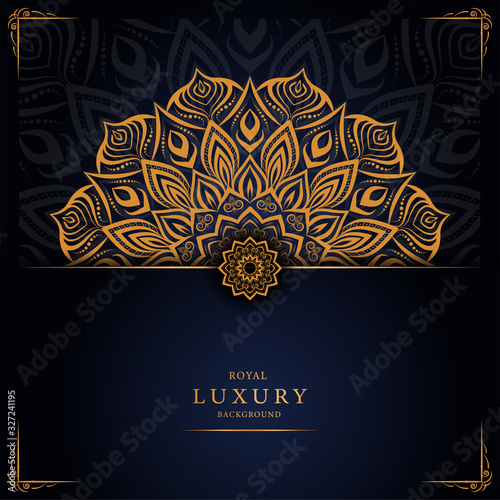 Luxury mandala background with golden arabesque pattern arabic islamic design