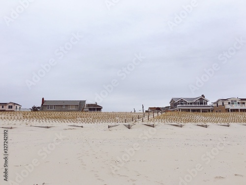 Beachfront homes directly above the sand