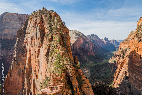 Amazing view of Angels Landing at Zion National Park Utah USA