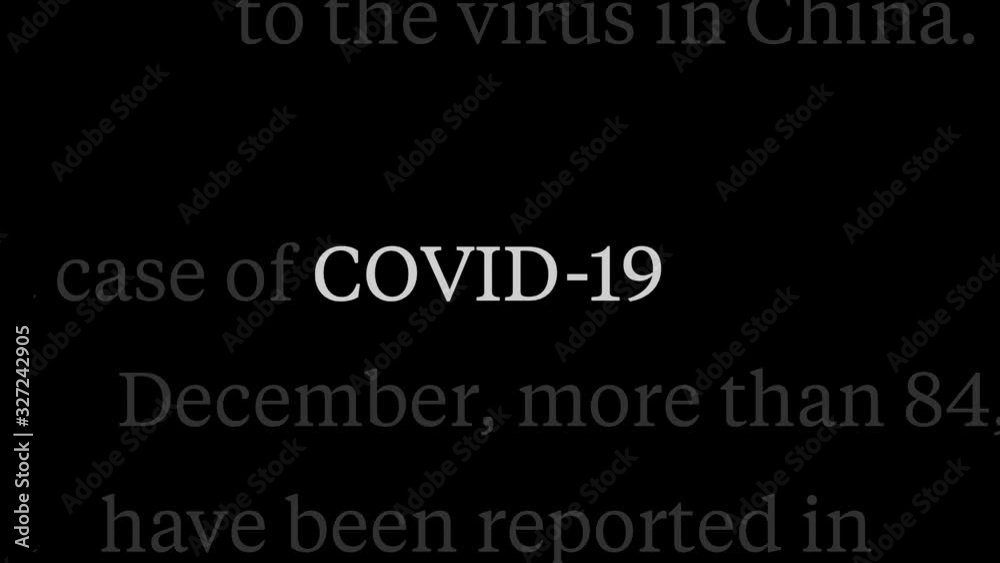 COVID-19, Coronavirus. Highlighted word in the different text. Concept for news or medical media. Dangerous virus 2019-CONV spreads across the Earth. Black background and grey letters COVID-19, Coronavirus. Highlighted word in the different text. Concept for news or medical media. Dangerous virus 2019-CONV spreads across the Earth. Black background and grey letters