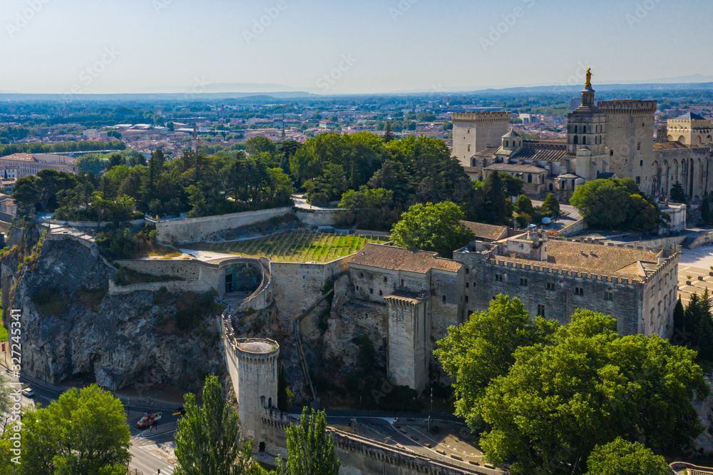 Palais des Papes historical heritage of Avignon city, France